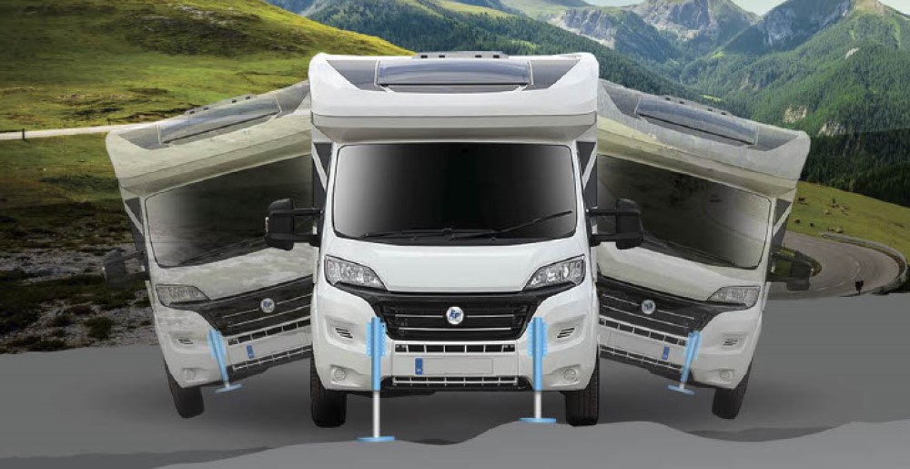 Levelling system for motorhomes
